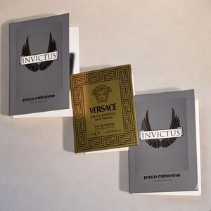 Men’s Paco Rabanne Invictus & Versace Eros Energy Pour Homme Sample Bundle